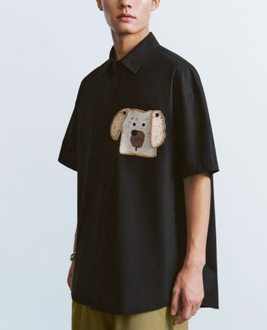  URBAN REVIVO - Áo sơ mi nam cổ bẻ tay ngắn Printed Button Up Straight 