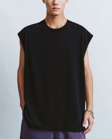  URBAN REVIVO - Áo ba lỗ nam cổ tròn năng động 