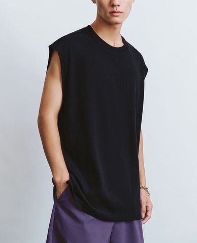  URBAN REVIVO - Áo ba lỗ nam cổ tròn năng động 