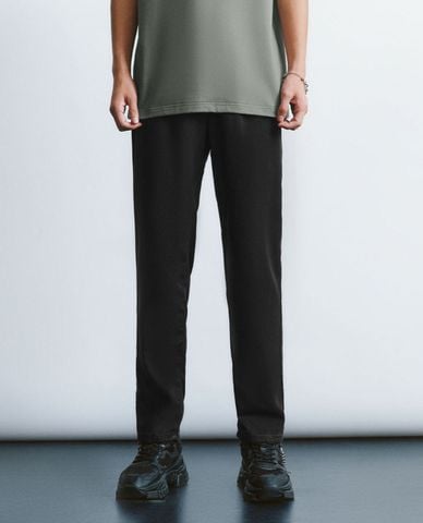  URBAN REVIVO - Quần jeans nam ống đứng lưng thun phối dây rút Low-Cut Uppers 