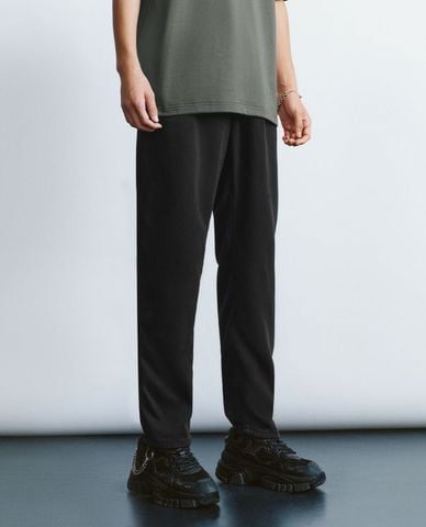  URBAN REVIVO - Quần jeans nam ống đứng lưng thun phối dây rút Low-Cut Uppers 