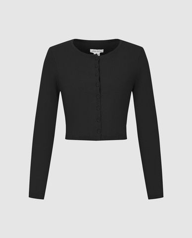  URBAN REVIVO - Áo khoác cardigan nữ cổ V tay dài cá tính 