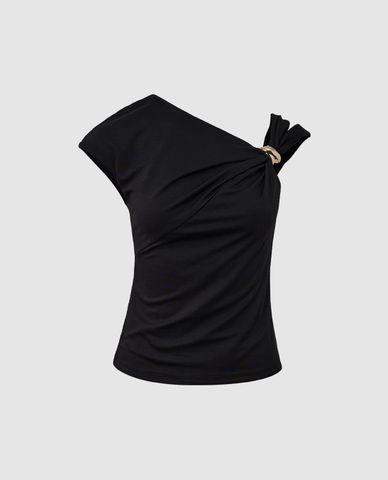  URBAN REVIVO - Áo kiểu nữ phom ôm hiện đại 