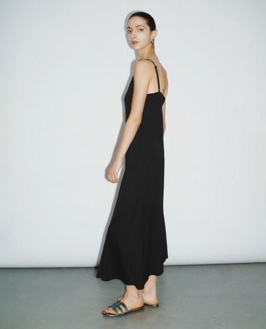  URBAN REVIVO - Đầm hai dây midi hở lưng nữ tính Cami 