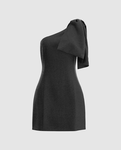  URBAN REVIVO - Đầm trễ vai mini thời thượng 