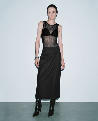  URBAN REVIVO - Chân váy phom suông nữ tính 