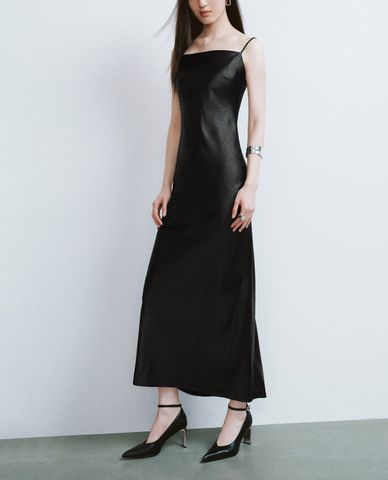  URBAN REVIVO - Đầm hai dây nữ midi Straight Cami 