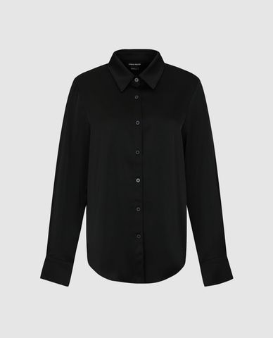  URBAN REVIVO - Áo sơ mi nữ cổ bẻ tay dài Button Up Straight 