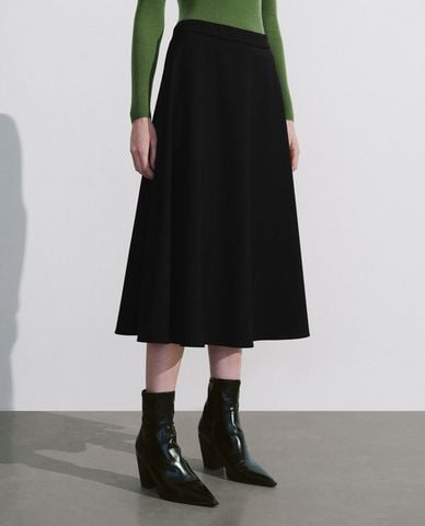  URBAN REVIVO - Chân váy chữ A midi nữ tính 