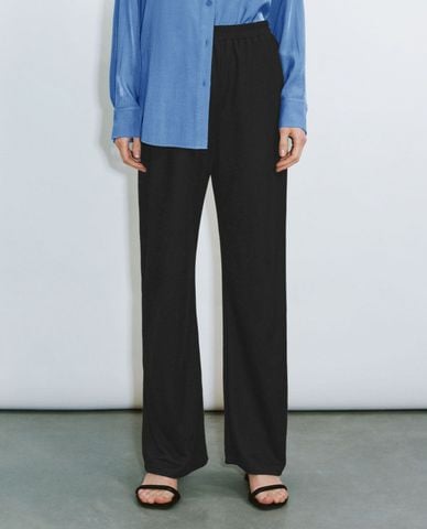  URBAN REVIVO - Quần nữ ống đứng lưng thun hiện đại 