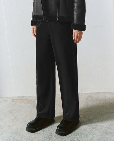  URBAN REVIVO - Quần nữ ống đứng lưng thun hiện đại Elastic 