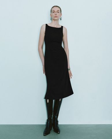  URBAN REVIVO - Đầm sát nách midi thanh lịch 