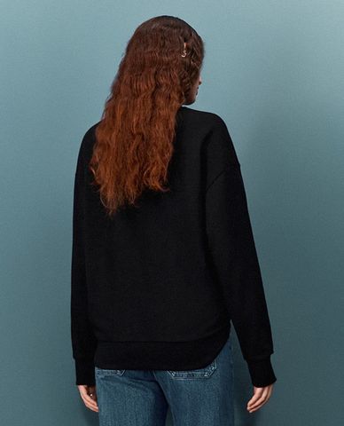  URBAN REVIVO - Áo sweatshirt nữ cổ tròn tay dài Loose 