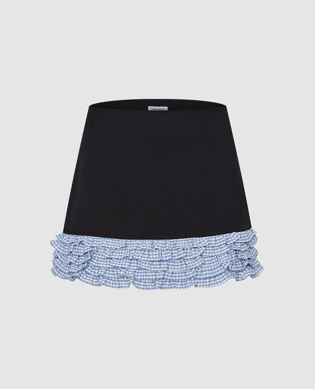 URBAN REVIVO - Chân váy chữ A mini phối bèo nữ tính 2 In 1