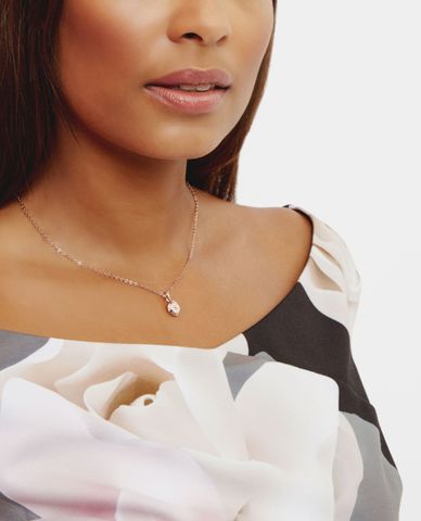  TED BAKER - Dây chuyền nữ phối mặt hình nút tráng men Elvina 