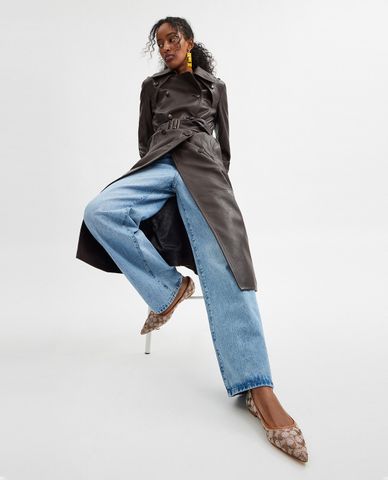  COACH - Giày búp bê nữ đế bệt mũi nhọn phối hoạ tiết 