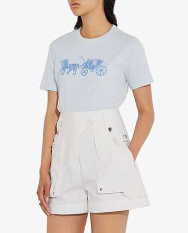  COACH - Áo thun nữ ngắn tay Horse And Carriage 