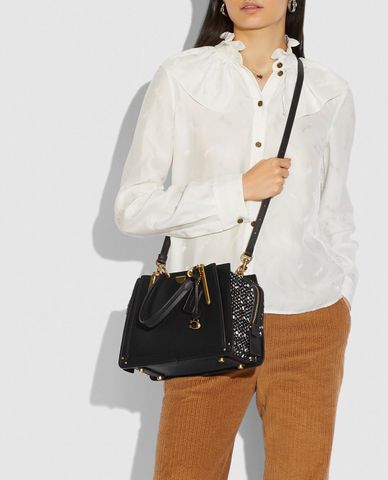  COACH - Túi đeo vai chữ nhật phối tweed Dreamer 