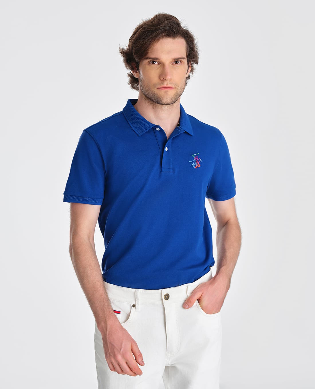 BEVERLY HILLS POLO CLUB - Áo polo nam cổ bẻ tay ngắn trẻ trung