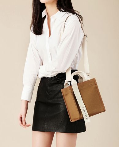  Marhen.J - Túi đeo vai nữ chữ nhật vải bố Ricky Mini 