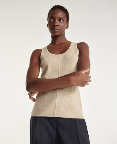  THE KOOPLES - Áo len nữ không tay cổ tròn phom ôm thời trang 