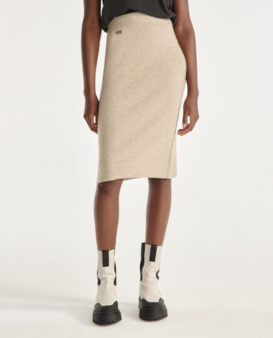  THE KOOPLES - Chân váy midi nữ Ribbed Wool Cashmere 