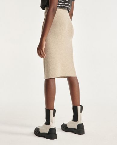  THE KOOPLES - Chân váy midi nữ Ribbed Wool Cashmere 