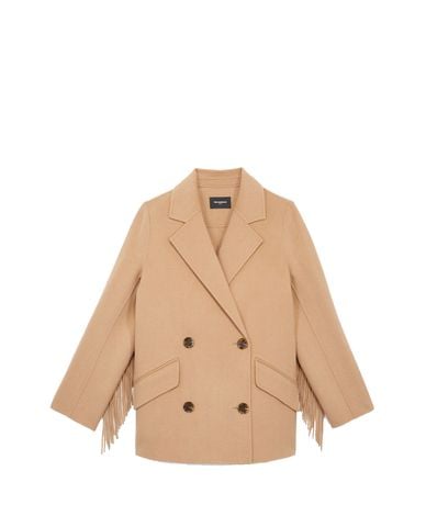  THE KOOPLES - Áo măng tô nữ Camel Wool Winter 