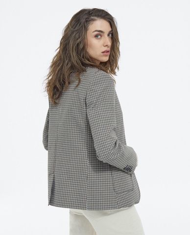  THE KOOPLES - Áo blazer nữ cổ bẻ tay dài Houndstooth Motif 
