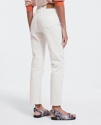  THE KOOPLES - Quần jeans nữ denim phom suông hiện đại Straight Cut Cropped 