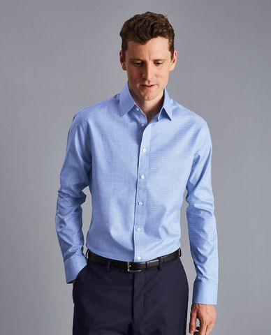  CHARLES TYRWHITT - Áo sơ mi nam tay dài Prince of Wales Check 