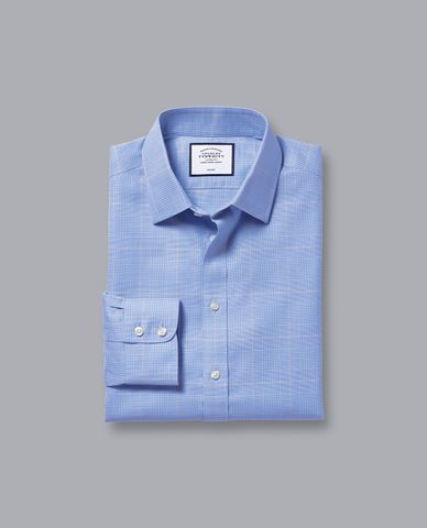  CHARLES TYRWHITT - Áo sơ mi nam tay dài Prince of Wales Check 