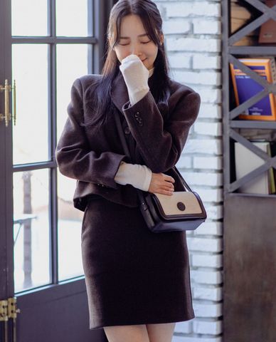  Marhen.J - Túi đeo chéo nữ chữ nhật nắp gập Rebecca 