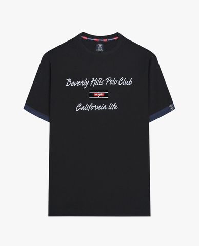  BEVERLY HILLS POLO CLUB - Áo thun nam cổ tròn tay ngắn trẻ trung 