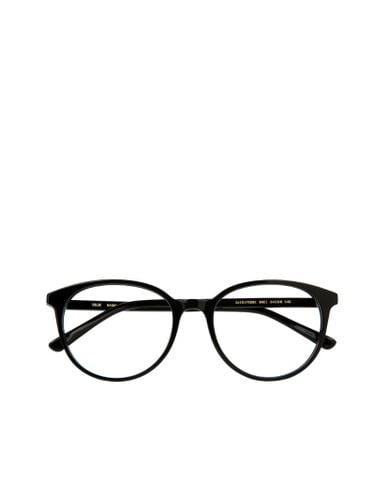  aojo - Gọng kính bo tròn cao cấp Black Glasses 