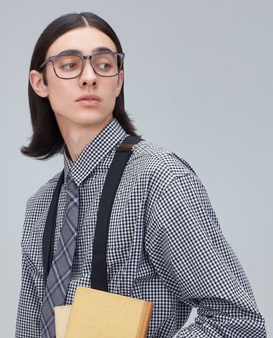  MUJOSH - Gọng kính nam phom chữ nhật tối giản 