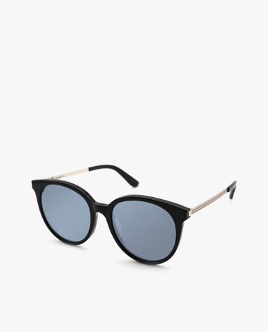  MUJOSH - Kính mát nữ gọng tròn phối hoa văn thời trang 