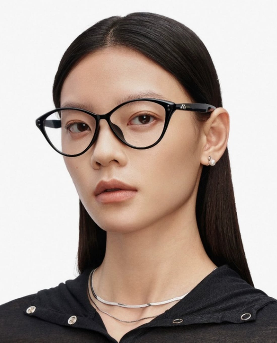 MUJOSH- Gọng kính tròn nữ bản dày thời trang