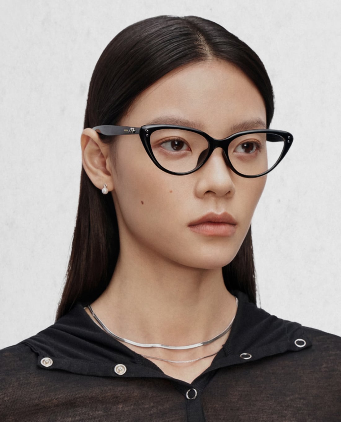 MUJOSH- Gọng kính tròn nữ bản dày thời trang