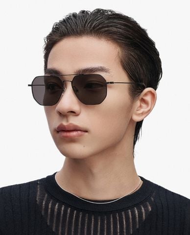  MUJOSH - Kính mát nam gọng đa giác bản nhỏ 