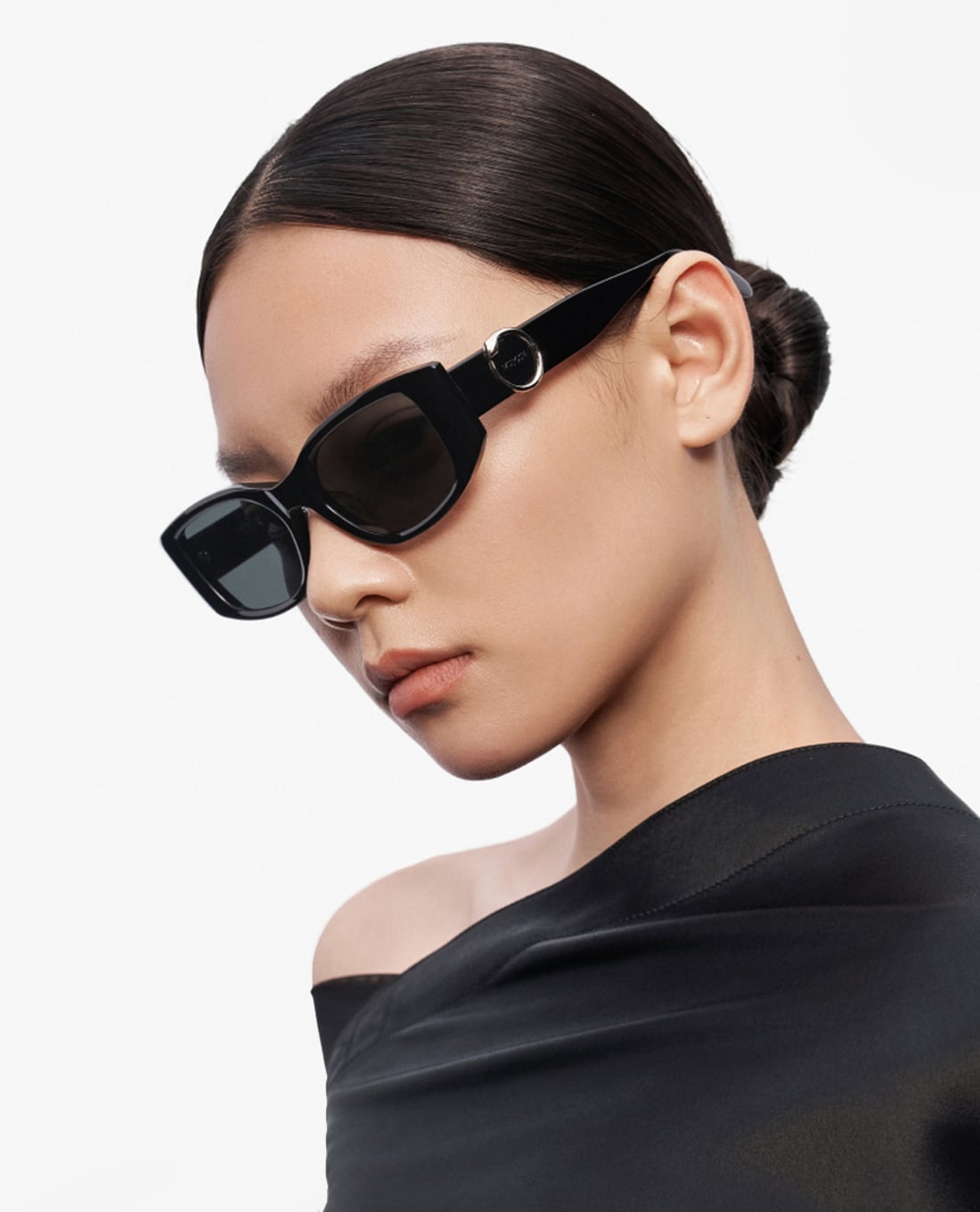 MUJOSH - Kính mát unisex gọng chữ nhật bản dày