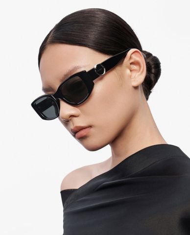  MUJOSH - Kính mát unisex gọng chữ nhật bản dày 