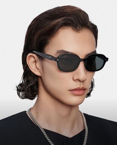  MUJOSH - Kính mát unisex gọng chữ nhật hiện đại 