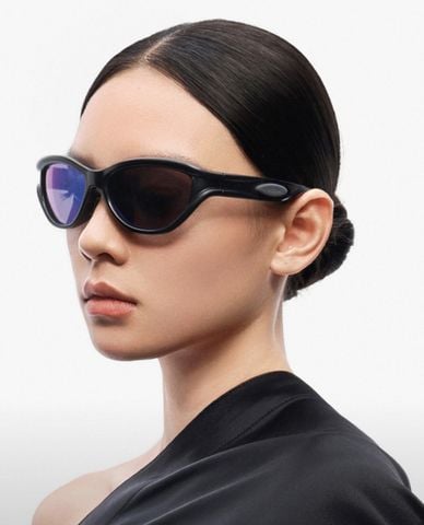  MUJOSH - Kính mát gọng oval unisex bản dày cá tính 