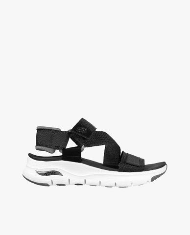  SKECHERS - Giày sandals nữ đế cao quai ngang Arch Fit Pop Retro 