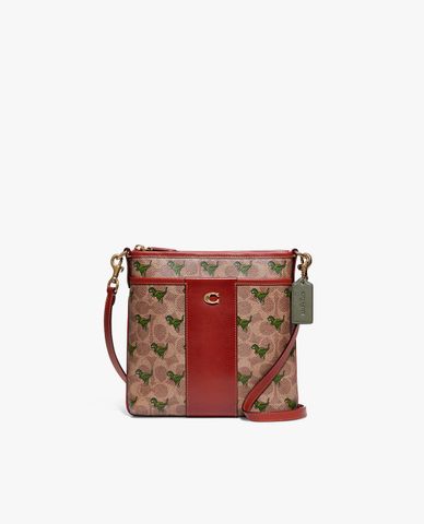  COACH - Túi đeo chéo nữ hình vuông Kitt Messenger In Signature Canvas 