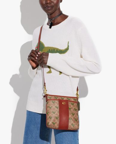  COACH - Túi đeo chéo nữ hình vuông Kitt Messenger In Signature Canvas 