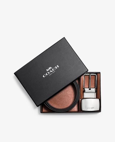  COACH - Hộp thắt lưng nam rời bản vừa Boxed Plaque & Harness 
