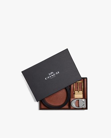  COACH - Hộp thắt lưng nam rời bản vừa Boxed Signature & Harness 