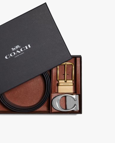  COACH - Hộp thắt lưng nam rời bản vừa Boxed Signature & Harness 